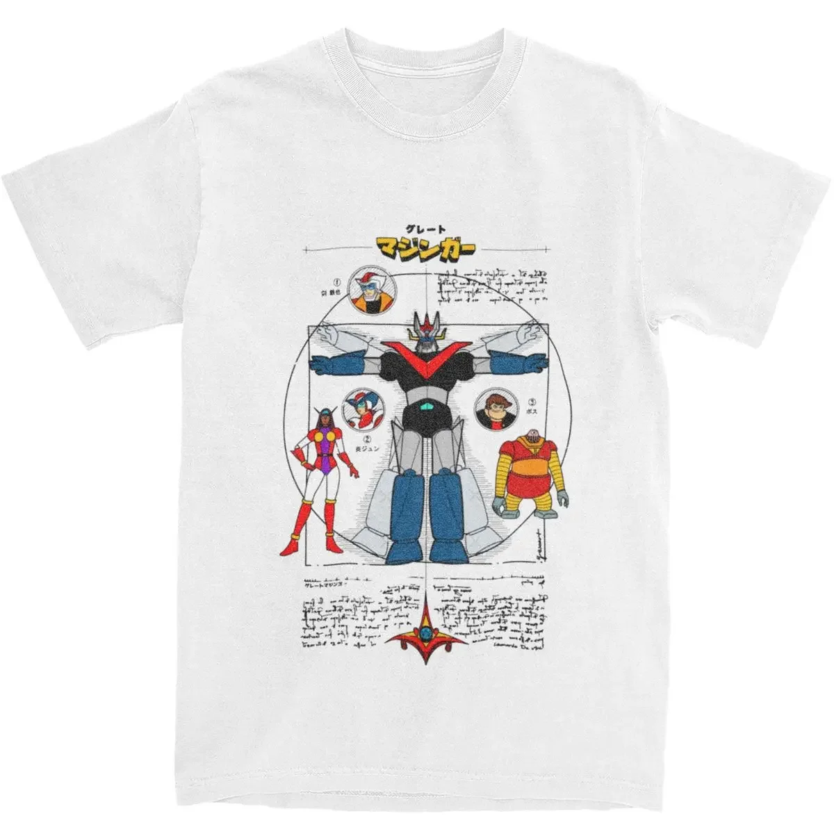 Men Women Mazinngger Z Robot Tranzor Z Graphic T Shirt Outfit Novelty 100% Cotton Koji Kabuto Robots T Shirts Tee Clothing