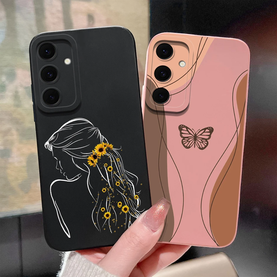 For Samsung Galaxy S25 S25FE S25+ S25Ultra S25Edge Cases Pretty Girl Non-slip Shell For Samsung S25 FE Plus Ultra Edge Coque