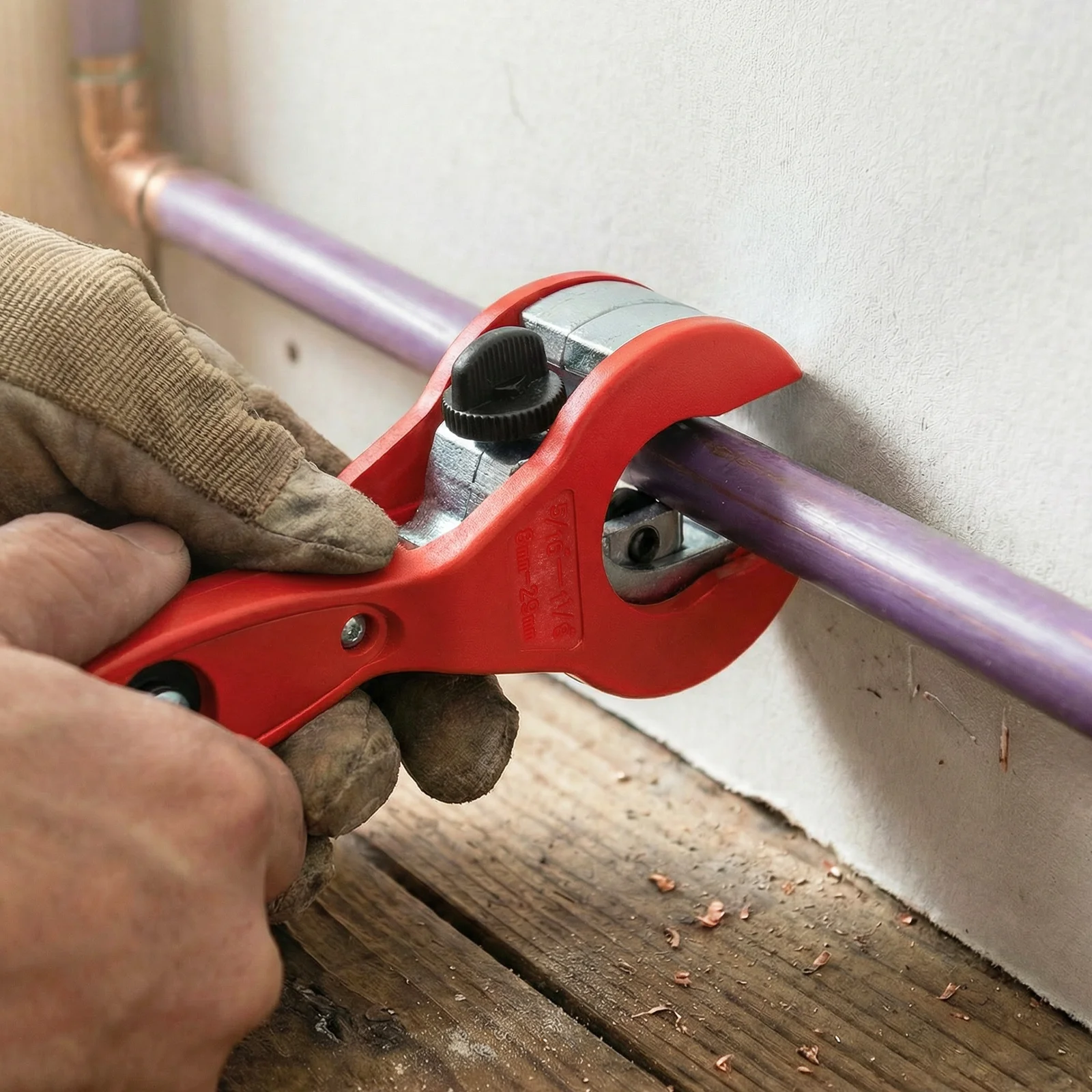 

Труборез с храповым механизмом для быстрой резки труб ПВХ и нержавеющей стали диаметром от 5/16 до 1 1/8 дюйма