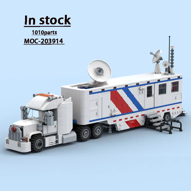 

MOC-203914 Coast Guard, мобильный командный автомобиль, модель строительного блока 1010, детали для мальчиков и детей, строительный блок на день рождения, игрушка в подарок