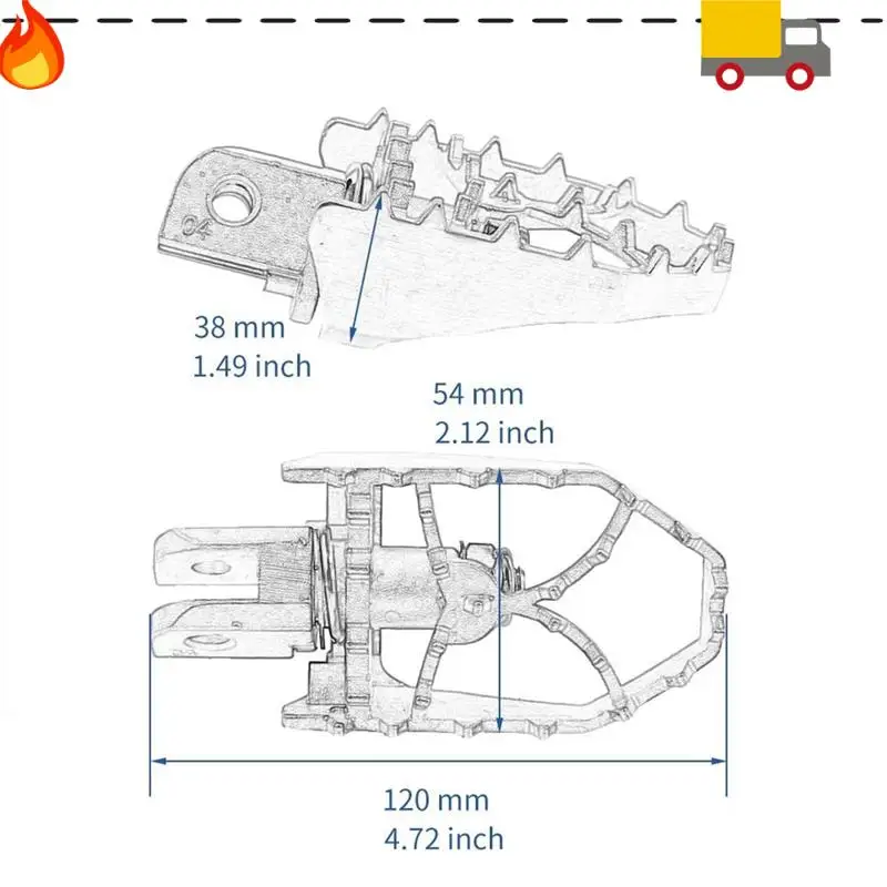 

Motorcycle Rotating Footpegs Footrest Foot Peg Rest For CB500X CB400X 400X CB190X XBF190X