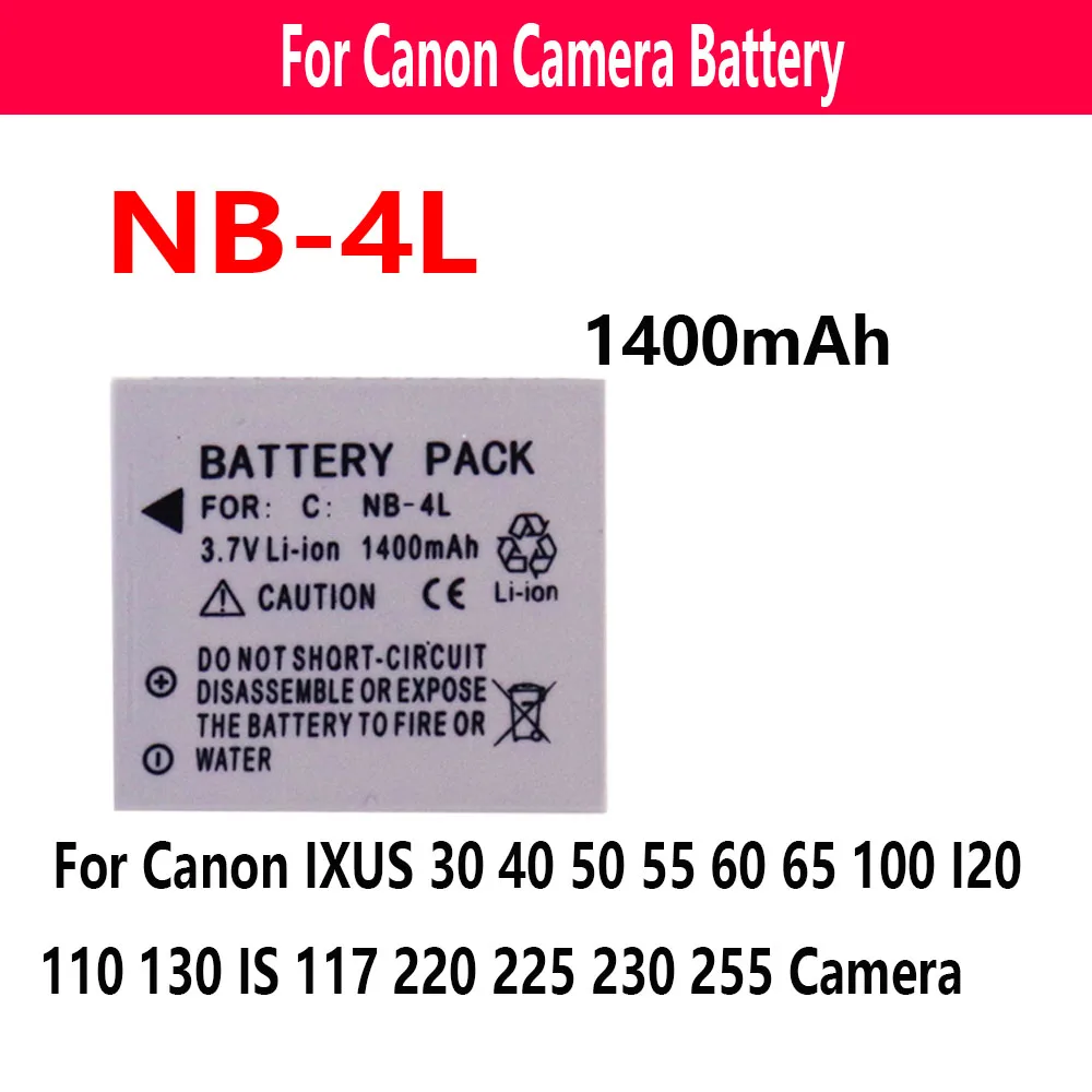 البطارية الأصلية NB-4L NB4L NB 4L لكانون IXUS 30 40 50 55 60 65 80 100 110 115 120 130 IS 117 220 225 230 255 SD1000 1100 #1
