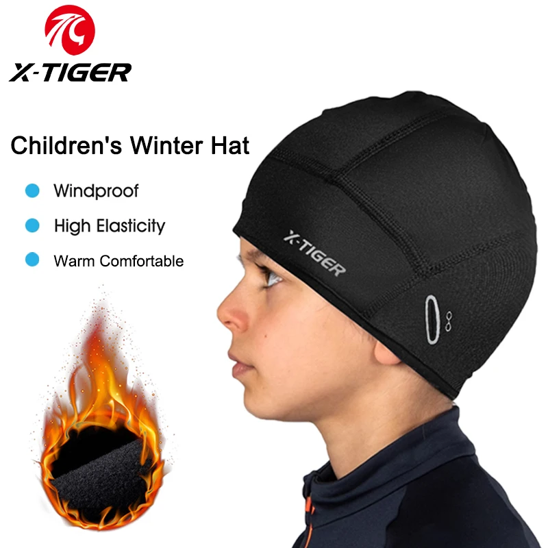 X-TIGER Children\'s Cycling Cap Winter Wool Warm Windproof Headscarf Bicycle Ski Motorcycle Headwear