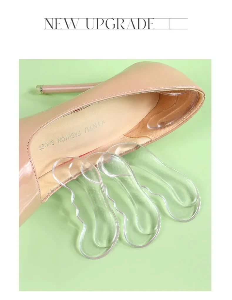 Silikon-Fersenkissen für High Heels, Damen-Ferseneinlagen, Schutz vor Abnutzung, Schmerzlinderung für Füße, stoßdämpfende Schuhpolster – Detail 13