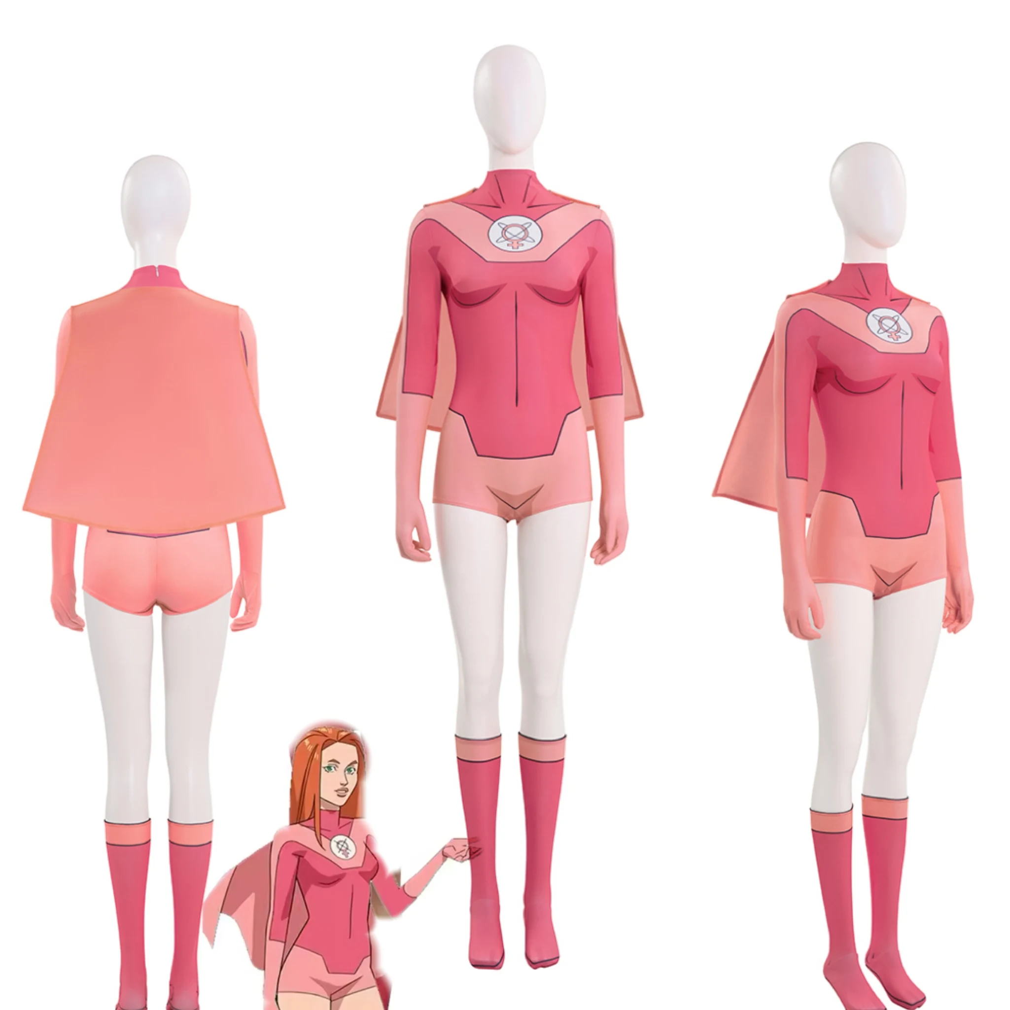 

Atom Eve Cosplay Costume Invincible Women Zentai Bodysuit Halloween Carnival Party Outfits