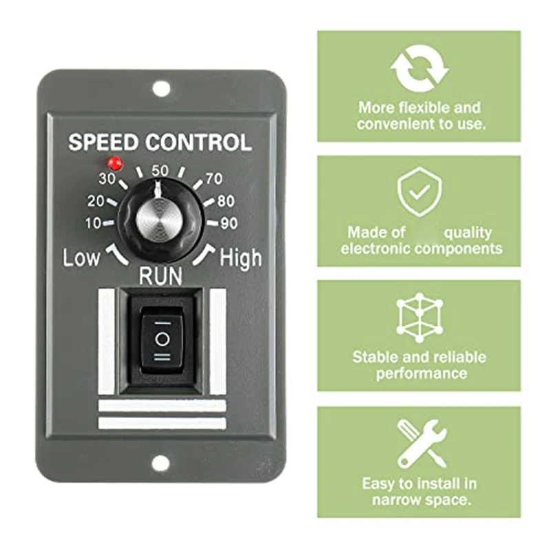 DC 12-60V Motor Speed Controller 20A Adjustable PWM Controller Switch Forward/Reverse Electric Motor Speed Regulator