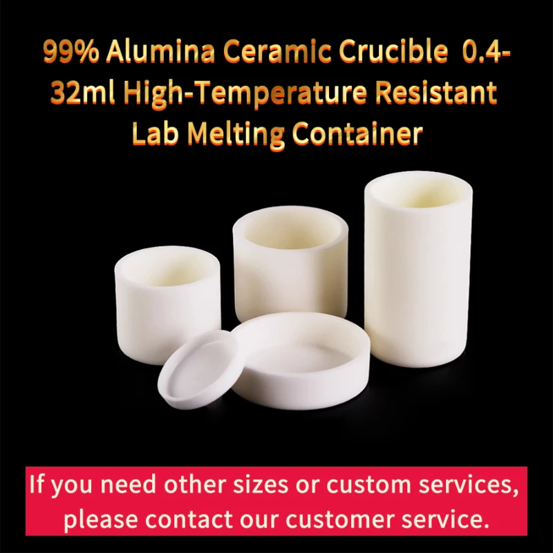 99% Alumina Ceramic Crucible  0.4-32ml High-Temperature Resistant Lab Melting Container