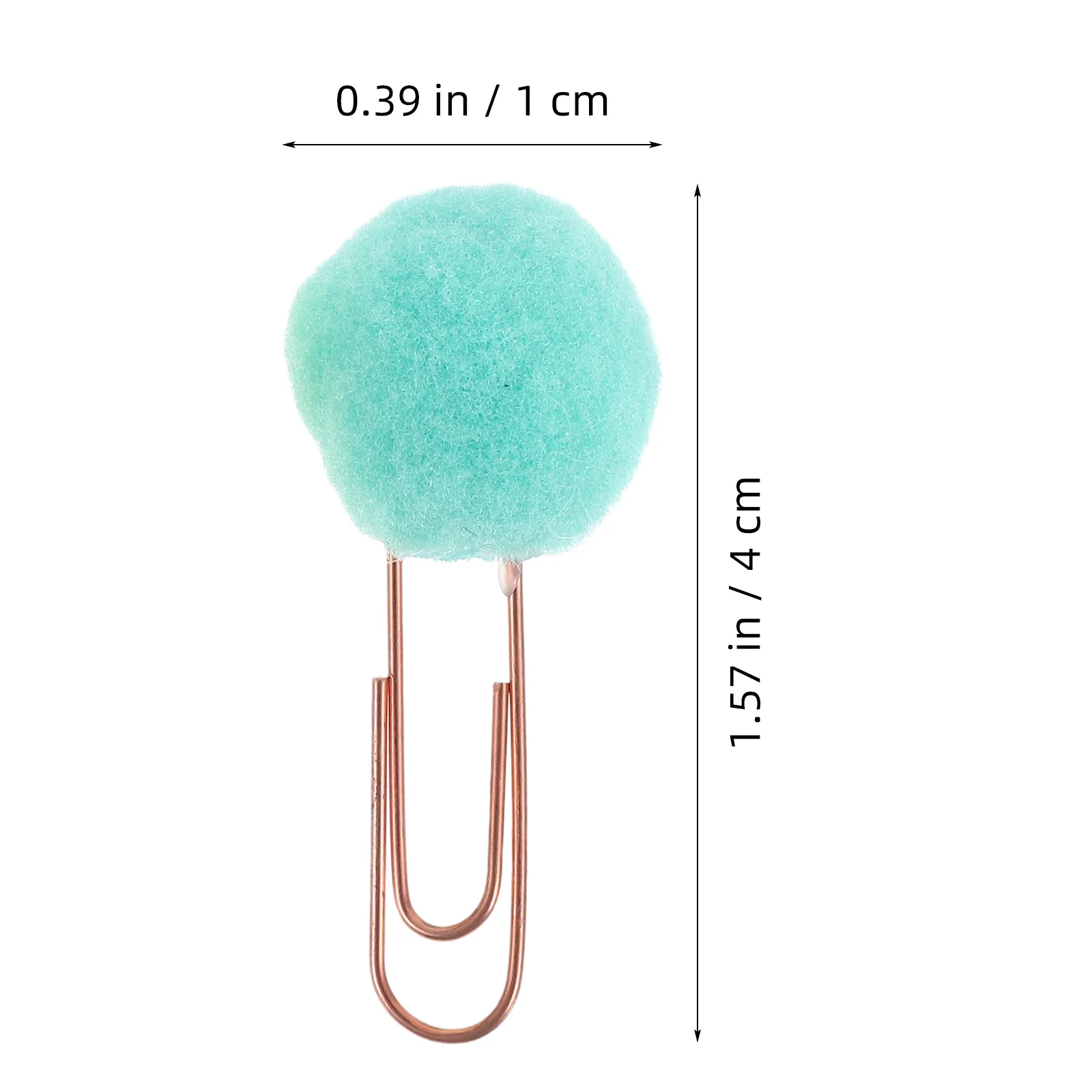 50Pcs Candy Color Pompon Ball Paper Clips Creative Metal Bookmark Clips for Notes Document Management Creative Bookmark
