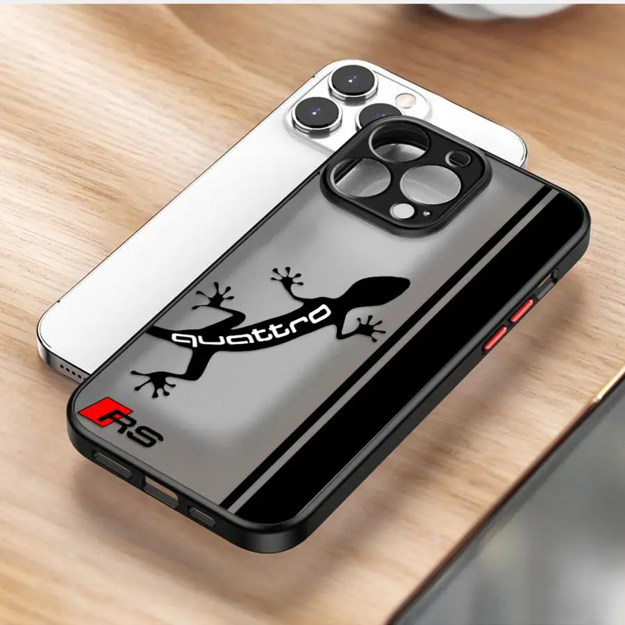 Phone Case for Apple iPhone 13 Pro 16 Pro 11 Pro Max 15 Pro Max 7 8 SE 12 Mini XR XS X 14 6s 16e SE TPU Cover Luxury Car A-AudiS view 4