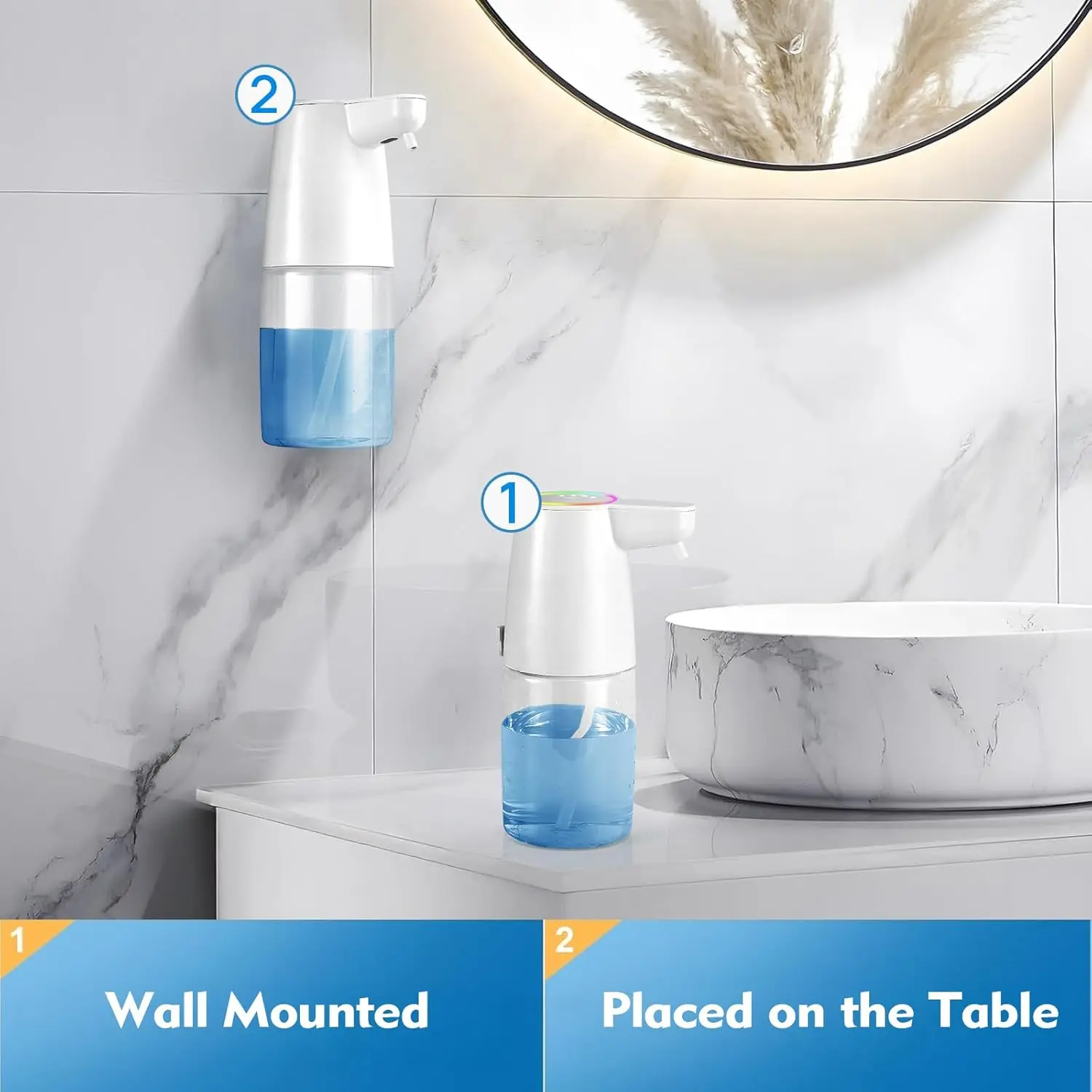 USB Breathing Light Automatic Infrared Sensor Soap Liquid Dispenser Intelligent Hand Soap Liquid Foam Machine