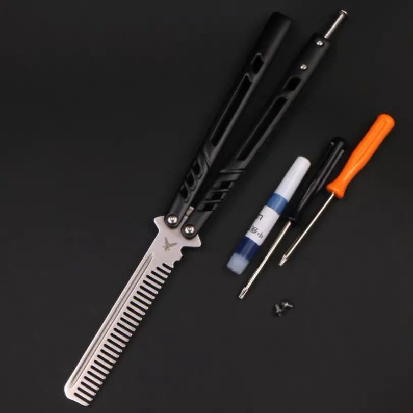 XDYY Stainless Steel Bali Comb Folding Free-Swinging Sandwich CombTrainer Fipping Tool