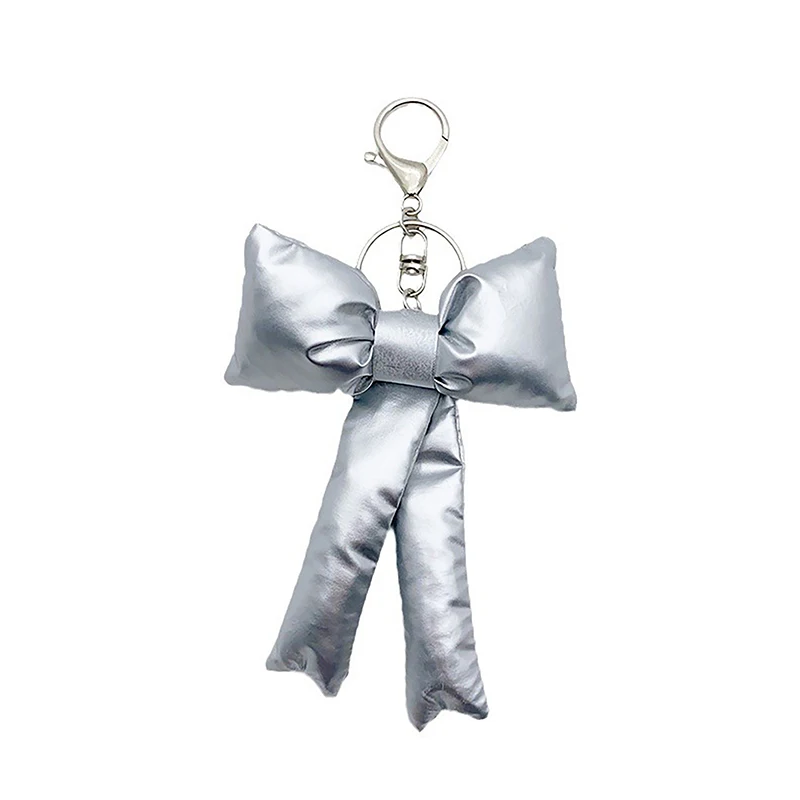 Y2K Korean 3D Bowknot Keychain Fashion Simple Bow Keyring Bag Pendant Handbag Hanging Decoration Girls Gifts