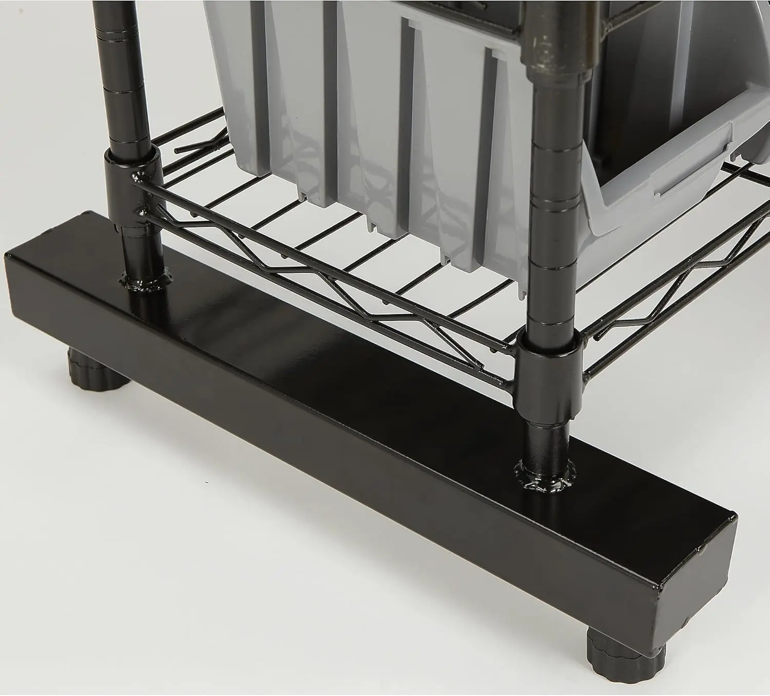 Shelving Rack with 12-Tier Single-Sided Design, Storage Bins for Shelves Storage Shelves Heavy Duty (Grey)