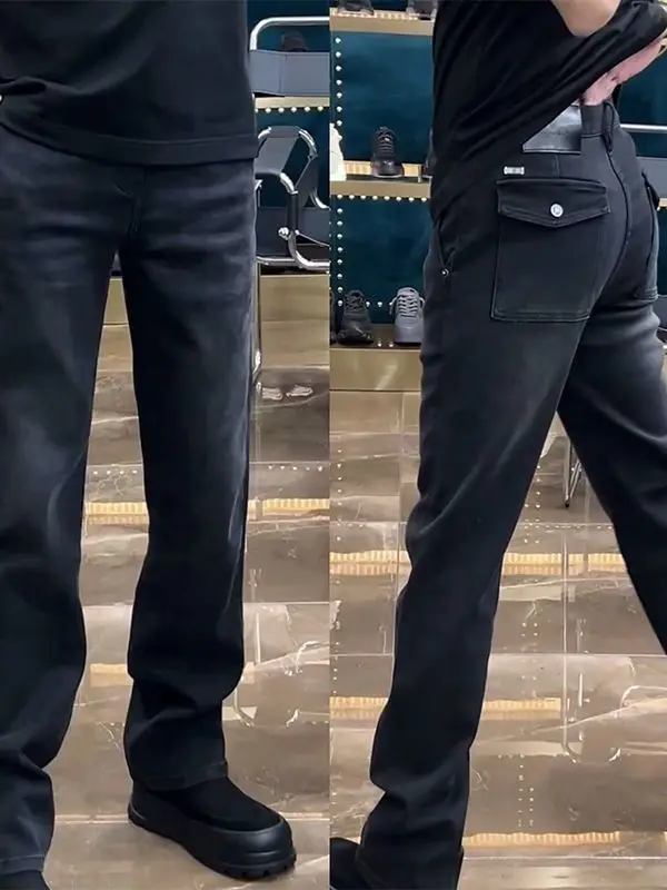 

Spring Faion Lightweight Luxury Straight Leg Jeans Slimming Wear Resistant Men's Loose Vintage Denim Pants Casual Sle