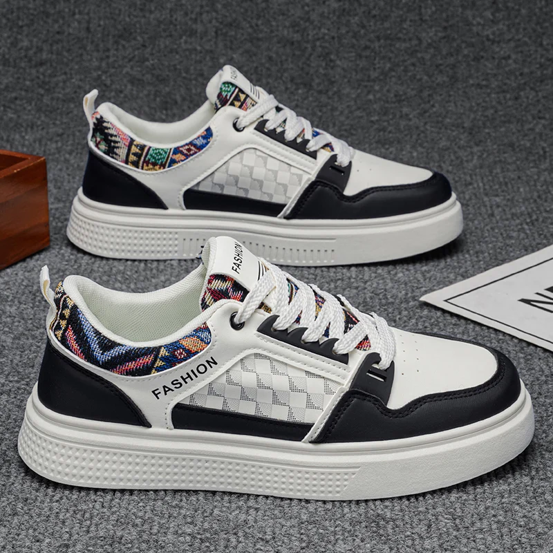 

Men's Casual Sports Shoes Soft Bottom Breathable Spring Fashionable All-Match Student Trendy White Board Shoes Spring 2026