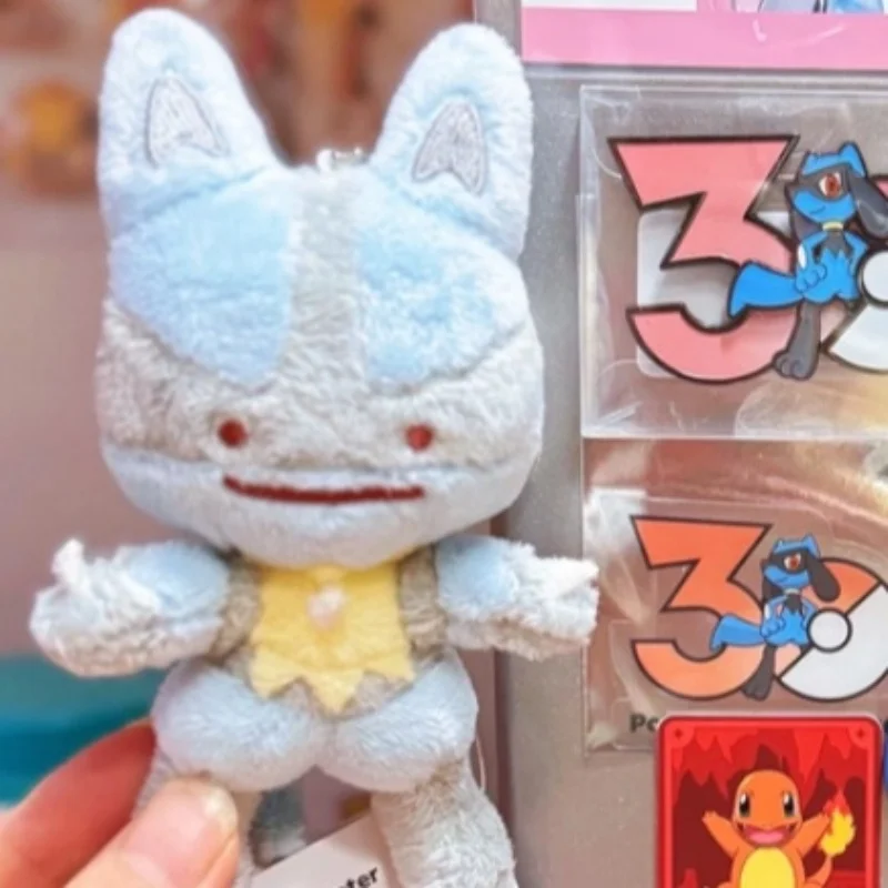 In Stock Ditto Transform Plush Mascot Keychain Vulpix Jigglypuff Magikarp Lapras Snorlax Lucario Dragonite Exquisite Accessories