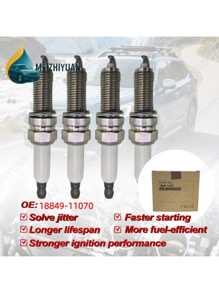 4/8Pcs 18849-11070 Iridium Spark Plug SILZKR7E11 for HYUNDAI SANTA FÉ Hyundai SONATA Kia SORENTO 2.4L 2010-2020 G4KJ G4KC
