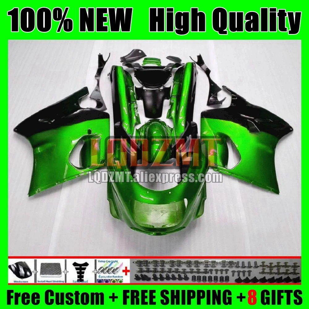 ZZR1100 For KAWASAKI NINJA ZX-11R ZX11R 93 94 95 Green black 96 65No.70 ZX11 ZZR 1100 ZX 11R 1997 1998 1999 2000 2001 Fairings