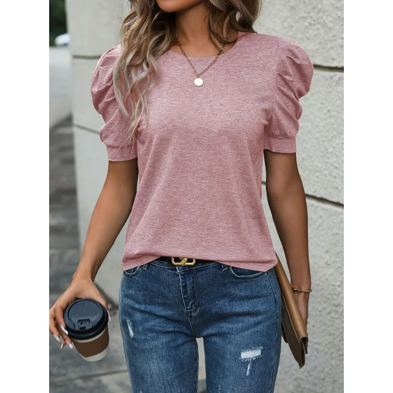 

Women'S Solid Color Sleeve-Shirt