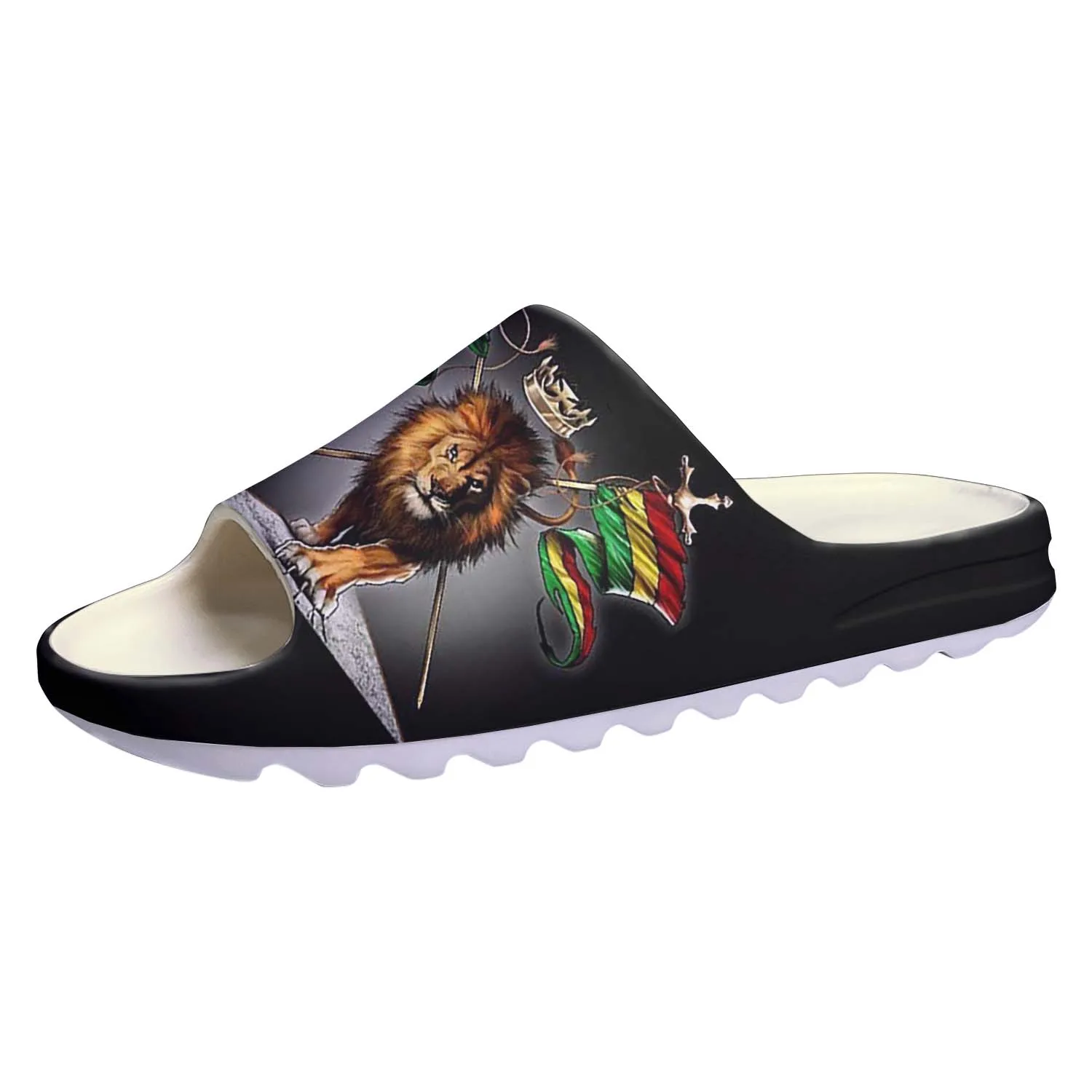 

Reggae Rastafarian Rasta Rastafari Lion Of Judah Soft Sole Sllipers Mens Womens Teenager Sandals Custom Step On Water Shoes