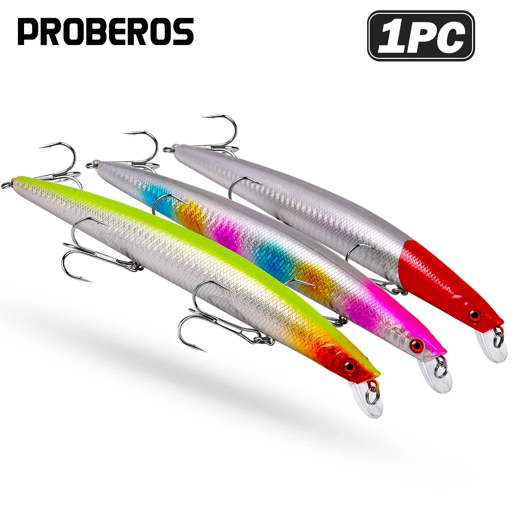 Proberos 18,5cm Minnow Angelköder - Swimbait Crankbait Wobbler für Barsch und Hecht - Künstlicher Harter Köder Pesca