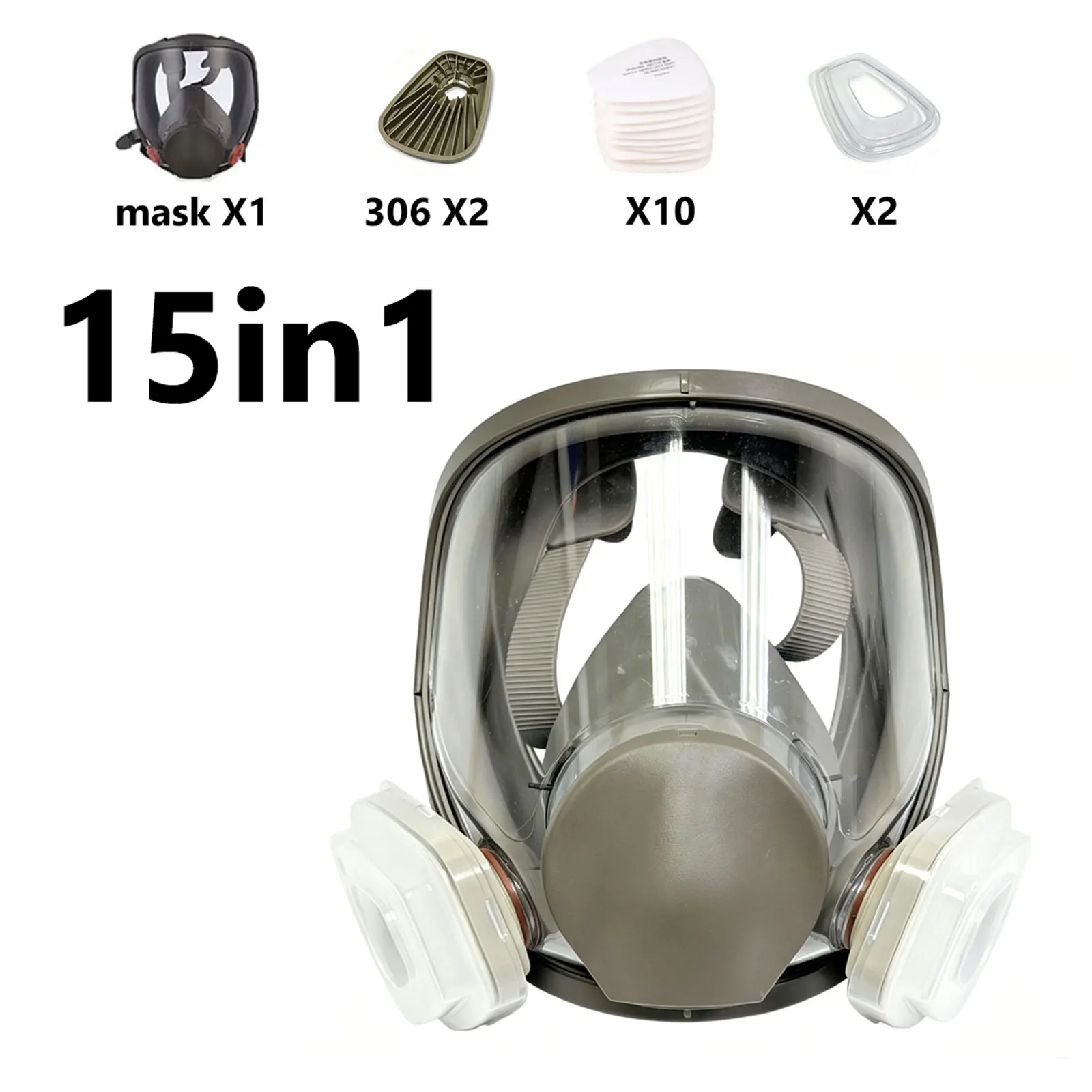 6800 Full Face Respirator with 306 Filter Adapter, Upgraded Design Vs Traditional 6001CN, Against Dust, Organic Vapors image 3