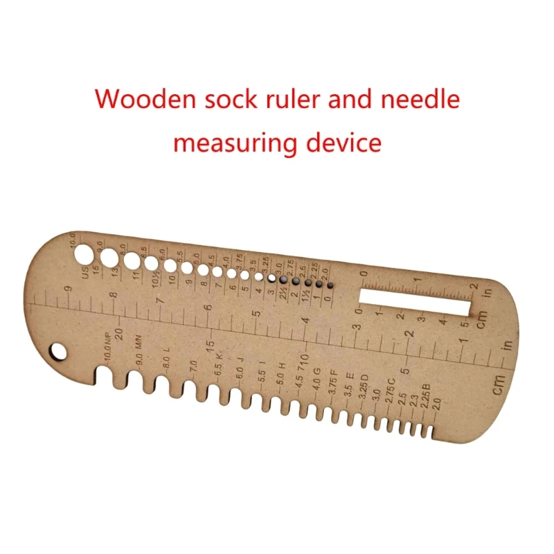 Sok Liniaal Breien Meting Haak Gauge 10Inch Houten Sok Blokkers Breien Gehaakte Liniaal Gauge DIY Weven Gereedschap