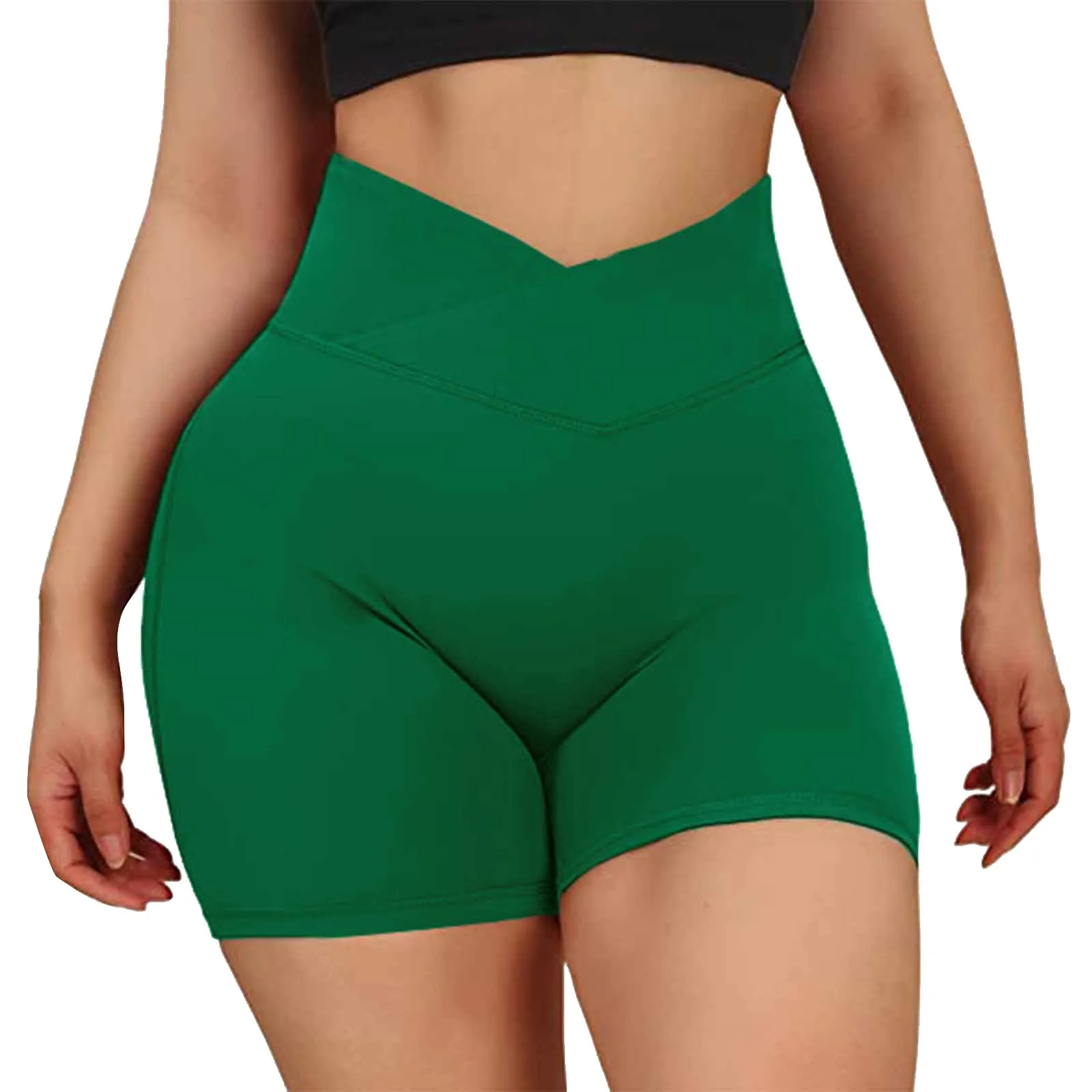 

New Women Summer Legging Lifting Hip Tight High Waist Exercise Yoga Shorts Causal Solid Color Biker Exercise Shorts For Women