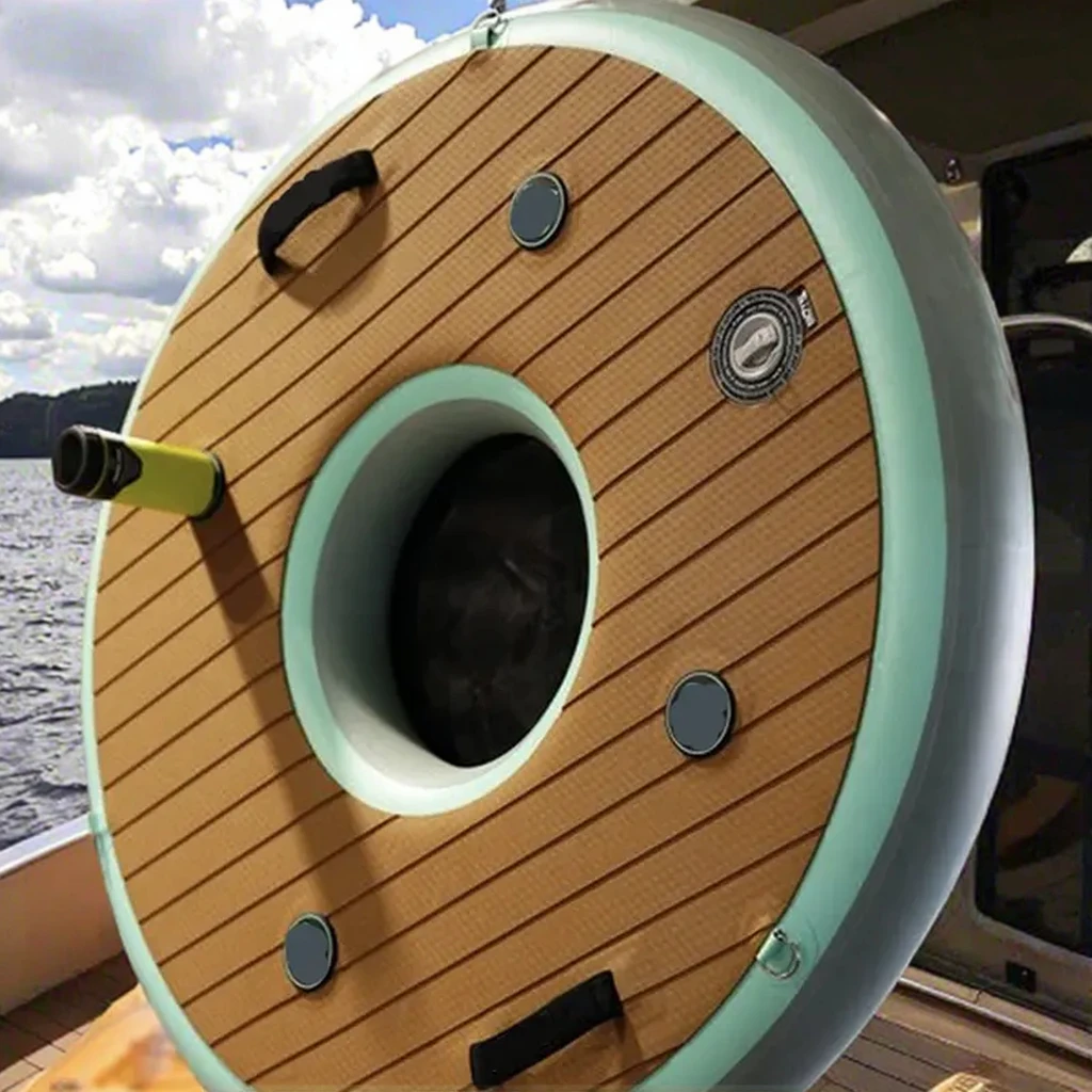 

Надувная платформа для отдыха класса люкс с подстаканником, идеально подходит для релаксации и общения