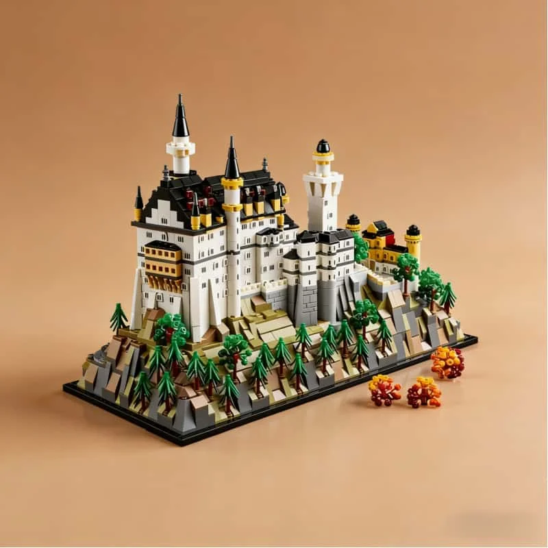 

Набор для сборки модели замка Нойшванштайн из 3455 деталей, европейский замок в лесу, подарок для взрослых на Рождество и день рождения