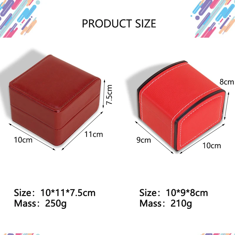 Customized Logo Rounded Corner Pu Car Line Watch Case Box Pu Leatherwear Watch Packing Box Storage Organizer Display Box Gift