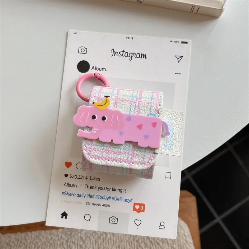 Caso bonito Banana Elephant Headphone para Apple Airpods Pro 2 3 1 4 Airpod 3 4 Capa com Cadeia de Mão, fone de ouvido