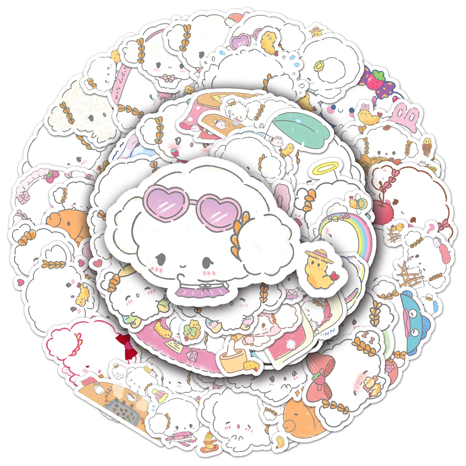 10/51PCS Sanrio Cogimyun Cartoon Graffiti Stickers Laptop Notebook Photo Album Skateboard Decoration Sticker Decals Kids Toys