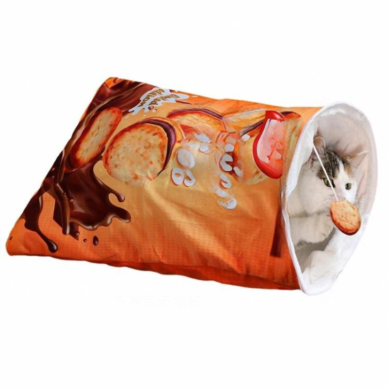 Ring paper for cat sleeping bag semi-closed velvet ring paper bag