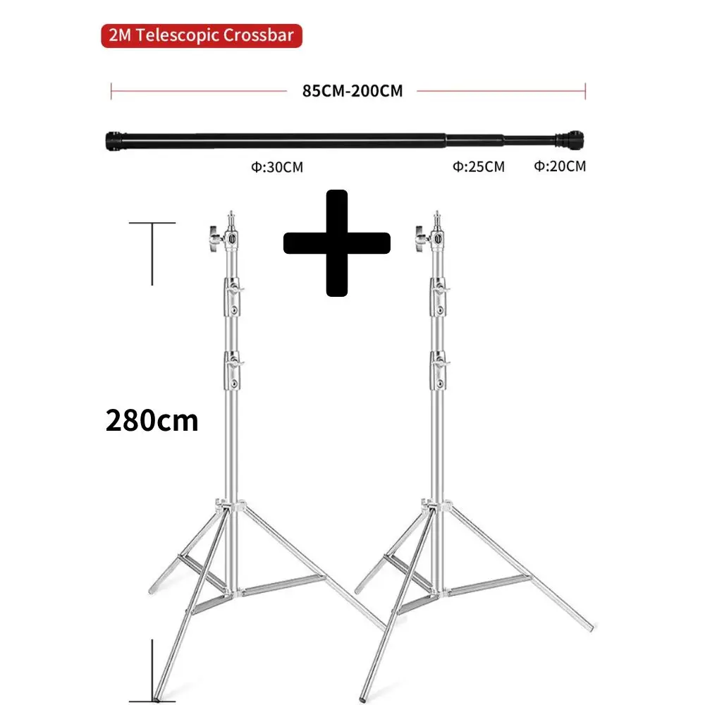 2.8x2/3M Universal Telescopic Crossbar Photo Background Support System Adjust Stand  Photography Photo Studio Boom Super Racks