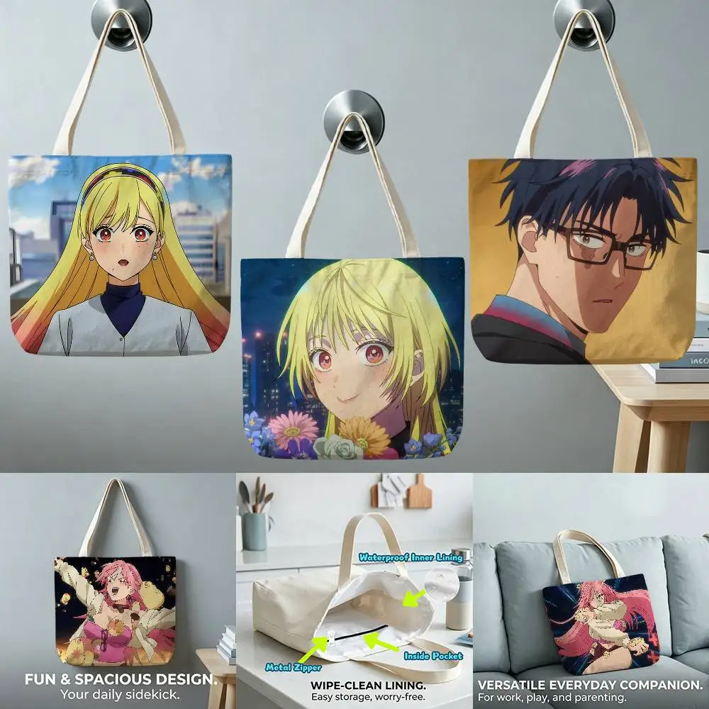 Mei Kinosaki Manga M-Marriagetoxin Canvas bags Large Capacity suitable for School shopping, gifts, and Daily Commute