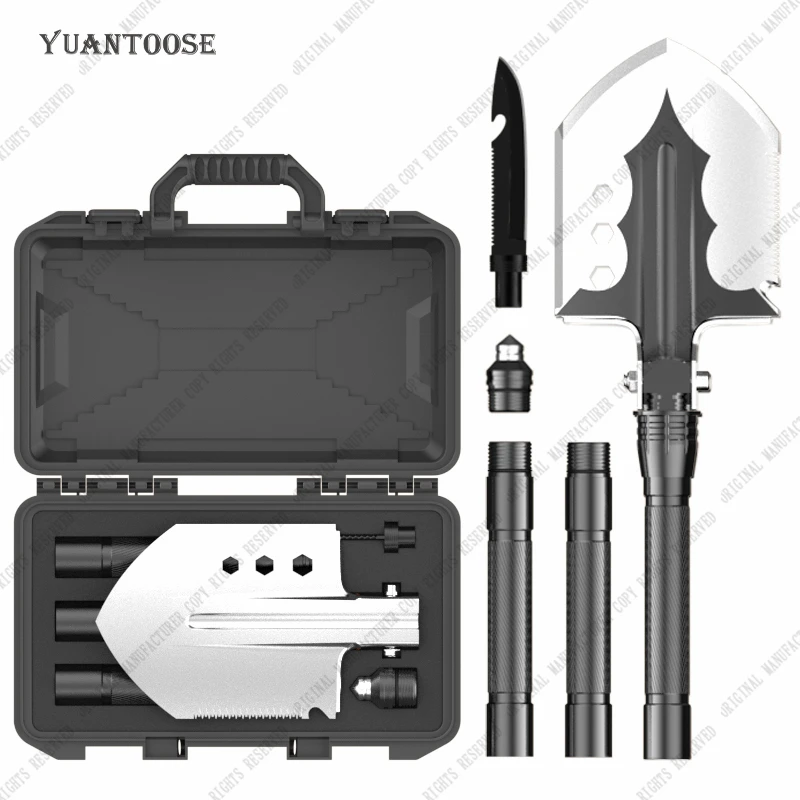 

Multifunctional Outdoor Tactical Camping Shovel Survival Kits