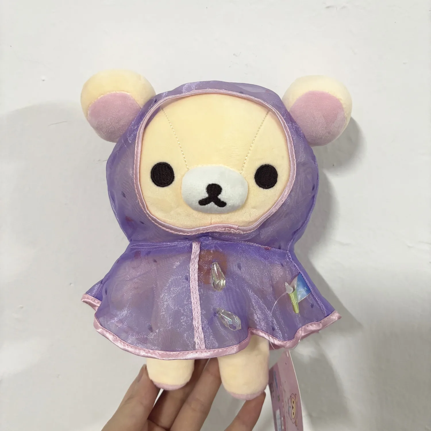 

Cute Rilakkuma Bear Purple Raincoat Kids Girls Plush 20CM Stuffed Toys For Children Gifts
