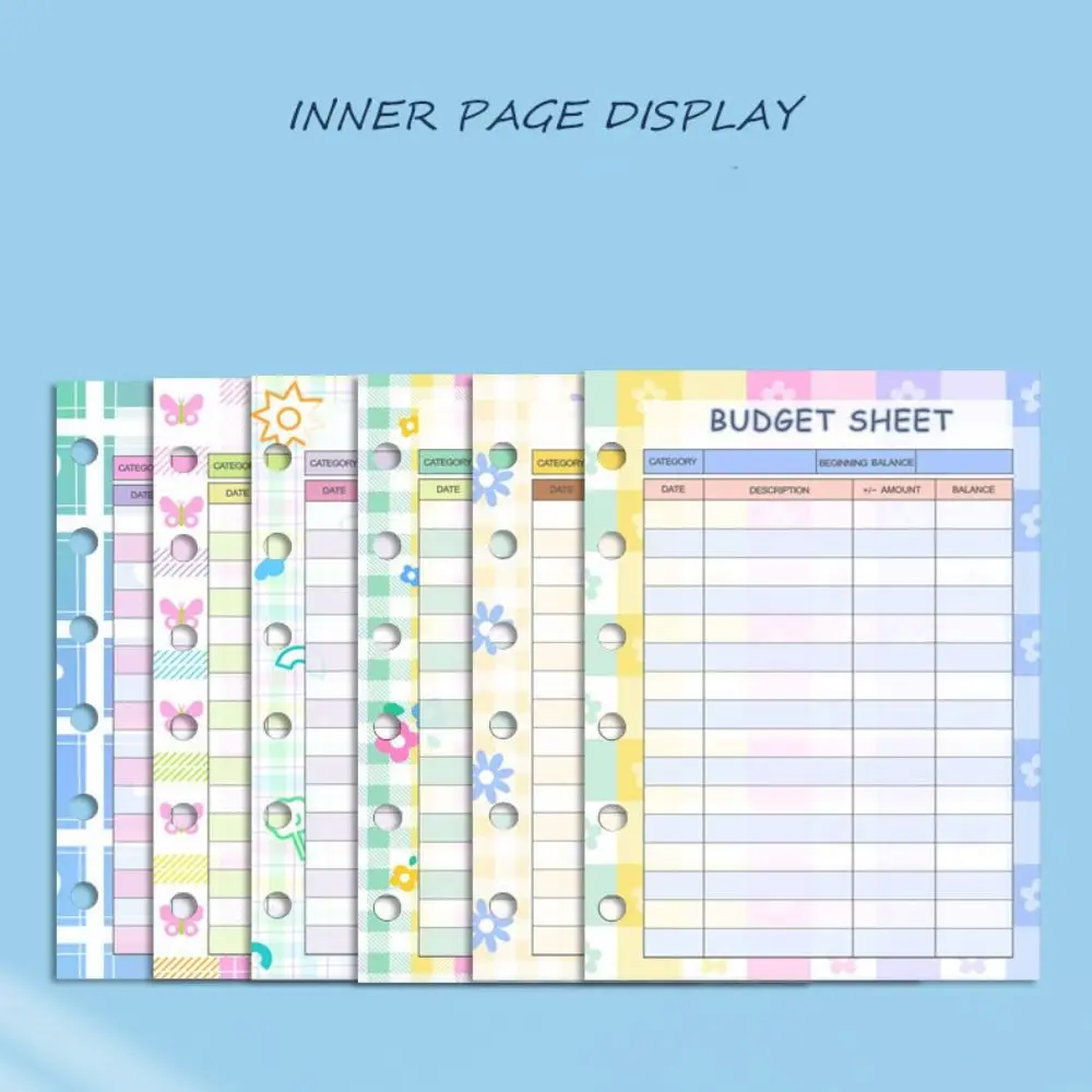 PU Leather Budget Binder Planner Daily Weekly Wallet Organizer Envelope Challenge Binder Cash Envelopes A7