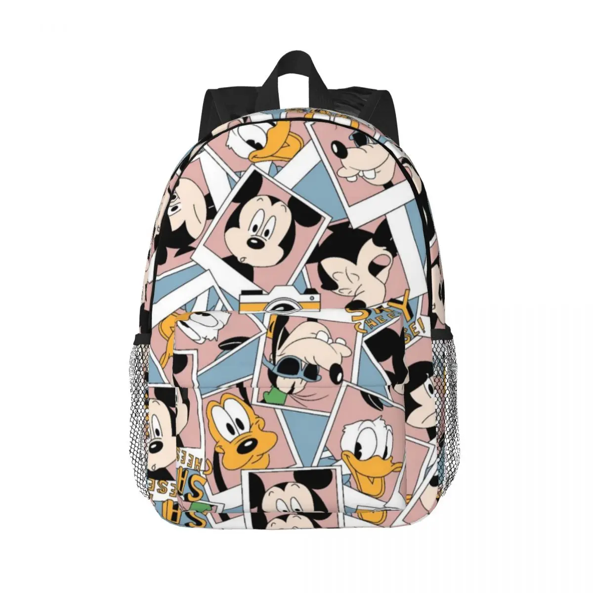 Mochila leve Mickey Mouse de 15 polegadas – Bolsa versátil e elegante para escola, viagens e uso diário