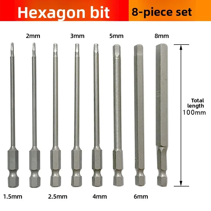 8Pcs 100Mm Hex Head…