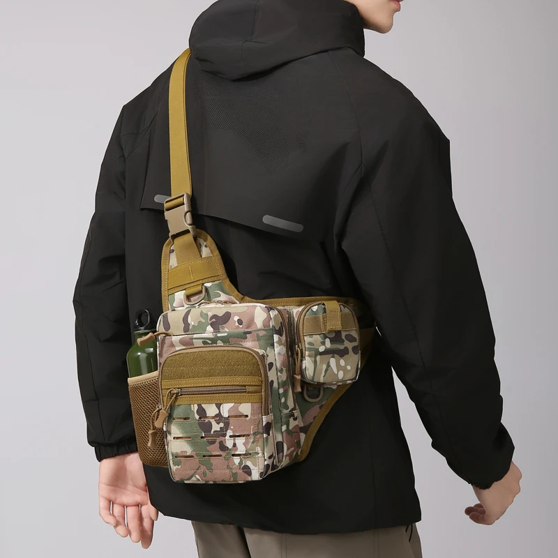 

Outdoor Cycling Bag Multi-functional Camping Hiking Travel Tactical Cross-body Handbag Lightweight Trekking Fishing Shoulder Bag