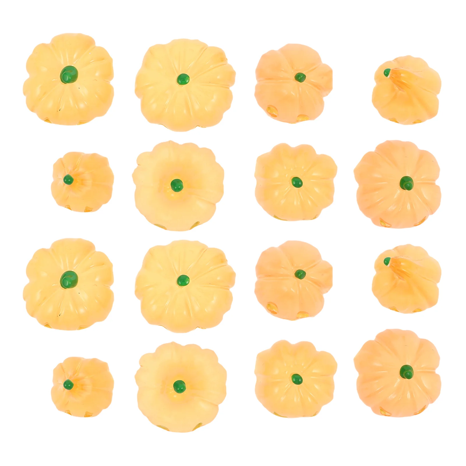 16Pcs Luminous Mini Fall Pumpkins Artificial Small Pumpkins for Crafts Halloween Indoor Decorations Desktop Window Sill Car