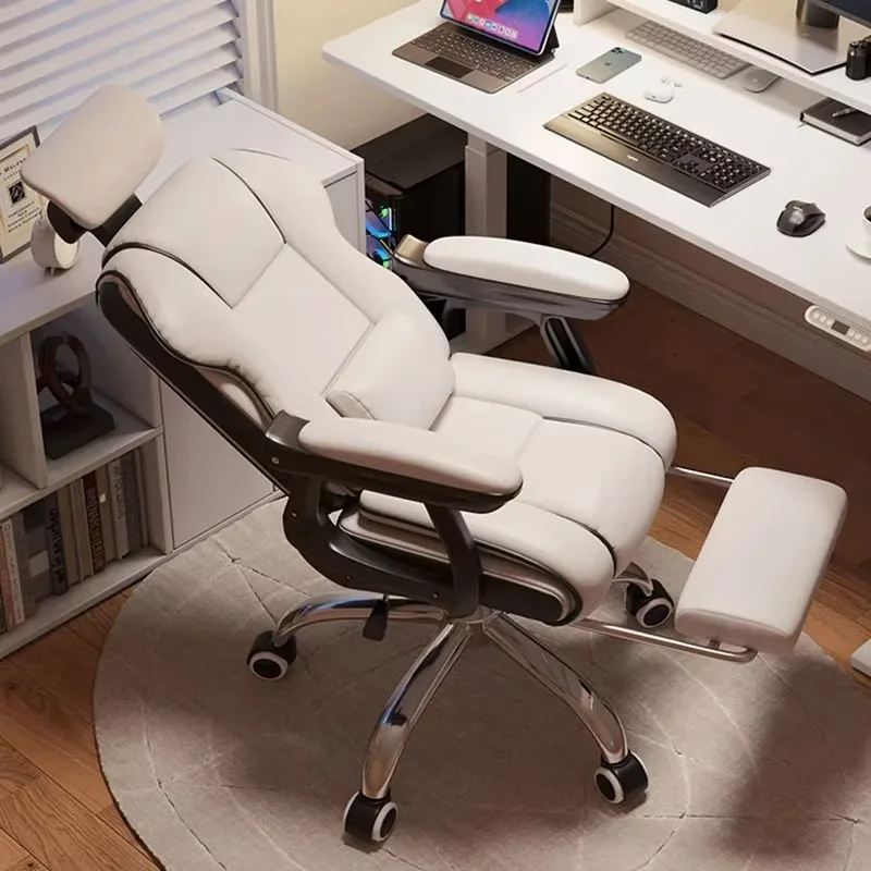 

Comfortable Office Chair Wooden Chairs Comfy Leather Swivel Portable Ergonomic Accent Vanity Rolling Cheap Desk Chaise Longue