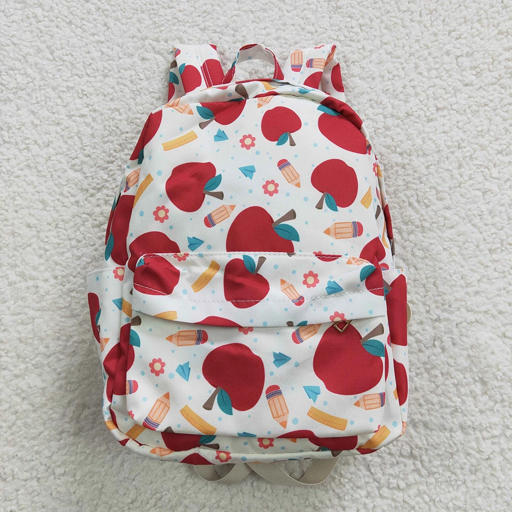 

Wholesale Baby Girl Pencil Apples Floral Backpack Toddler Outdoor Portable Wholesale Kids Children Flower Back To School Bag