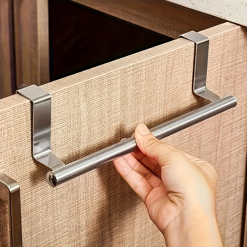 1/2 Piece Towel Rack, Elegant 403 Stainless Steel Towel Rack, Stylish and Punch-Free Door Towel Hanger, Perfect for Storing Towels in the Bathroom and Kitchen