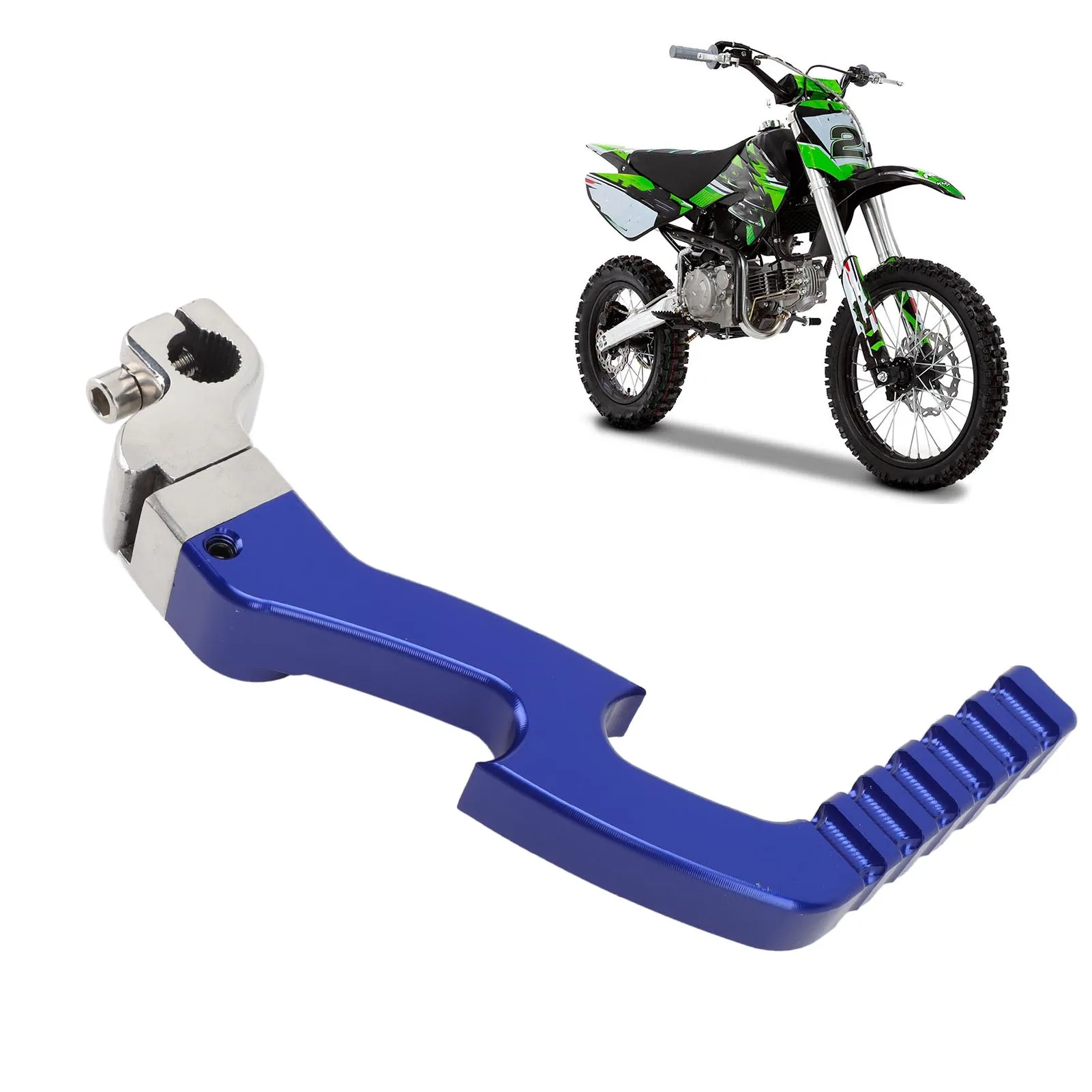 

Задняя педаль кикстартера с ЧПУ из алюминиевого сплава, рычаг переключения передач для 50CC до 125CC, синий пит-байк