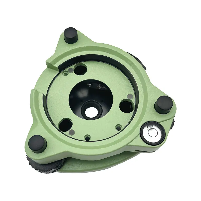 NEW THREE-JAW GREEN TRIBRACH WITHOUT OPTICAL PLUMMET 5/8”BASE SCREW FOR LEICA TOTAL STATION THREE-JAW