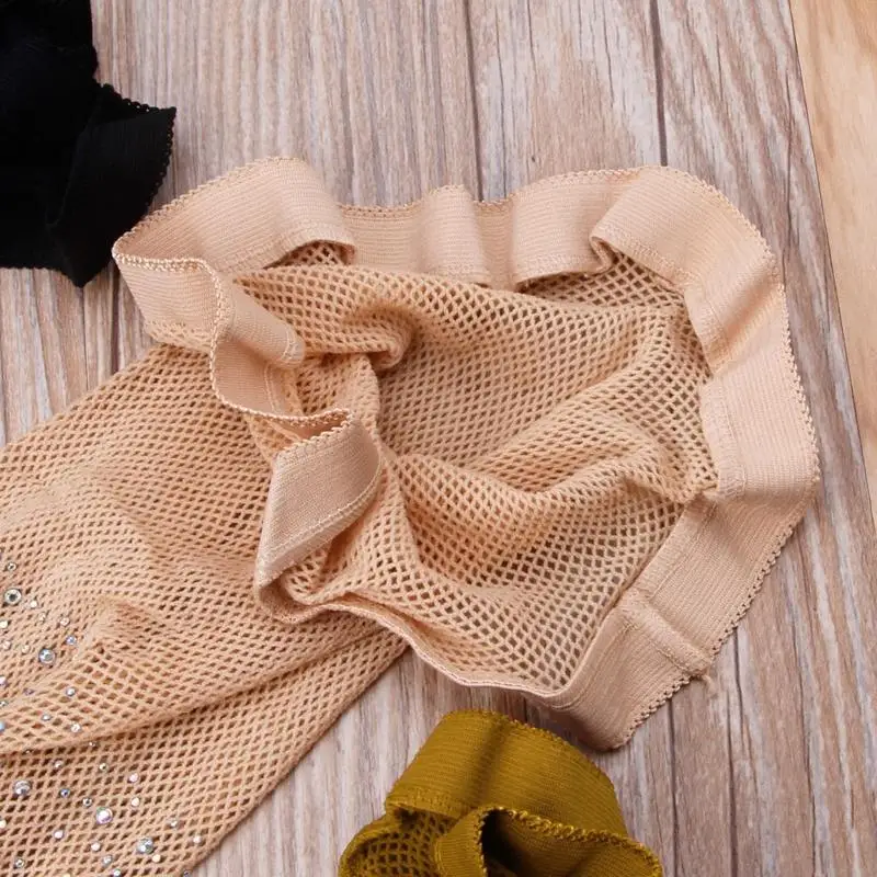 Y1AC Blingbling يغطي الرجل جوارب شبكية لحجر الراين الجوف خارج جوارب طويلة الصلبة الماس طفل أطفال الفتيات الصغيرات بريق Stocki