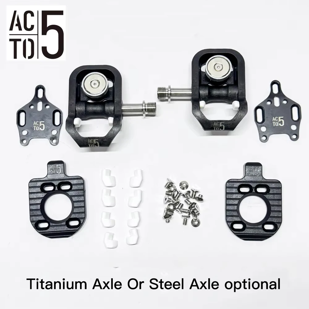 

Road Bicycle MTB Bike Pedals Magnetic Pedal 200n Titanium Spindle Aluminum Alloy CNC Made Hollow Anti-skid Bearing